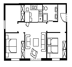 Grundriß Wohnung 2